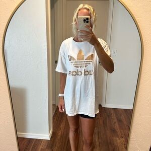 Adidas gold metallic tee​​